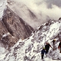 Bad conditions on the Dibona via ferrata, October.